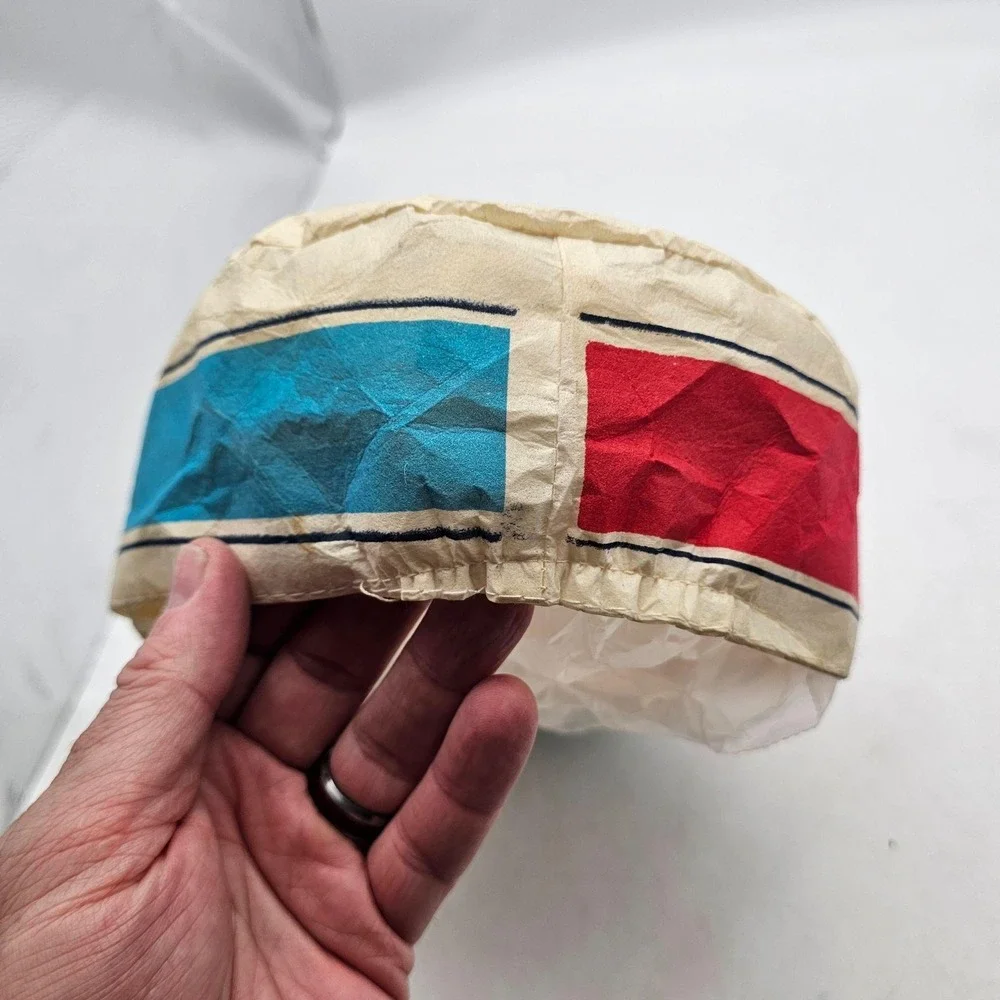 Vintage Pepsi Paper Hat Cap Red Blue White Adcap Line USA Promo Soda Pop